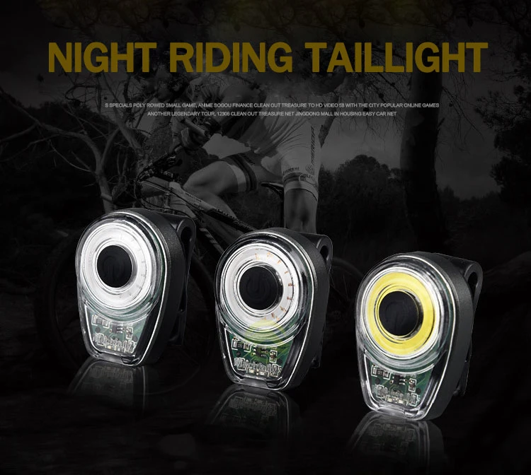 Brightenlux Logo Printing Mini USB Rechargeable Safety Warning LED Bike Tail Light Mountain Bicycle Light