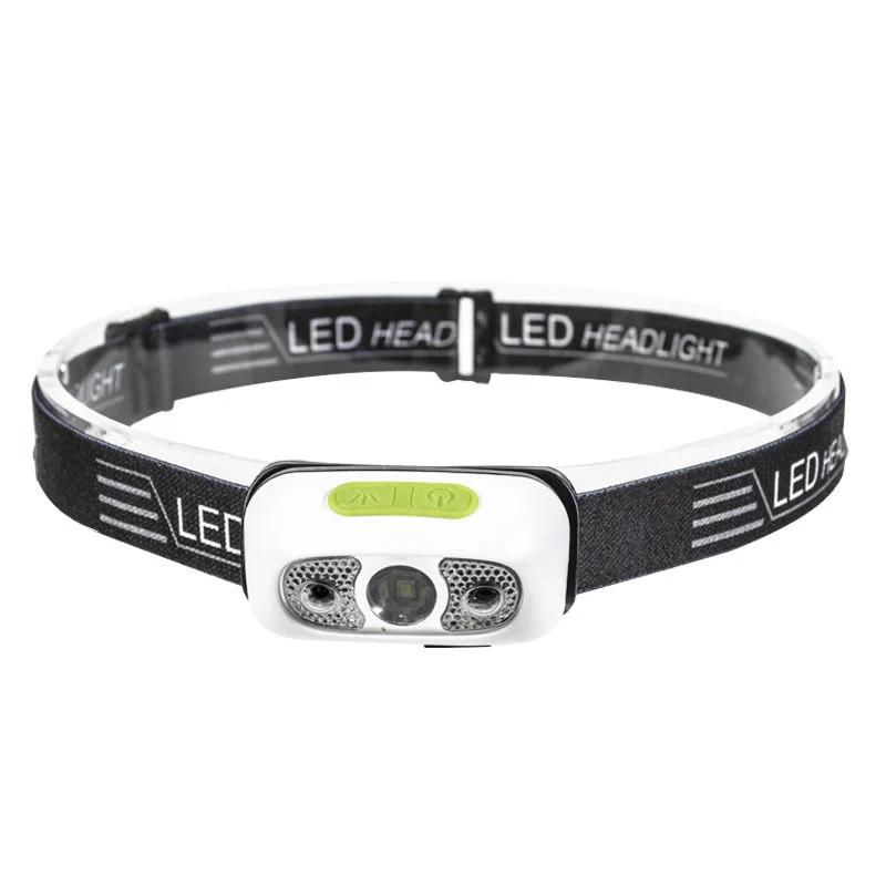 Glodmore2 Customized Logo Adjustable Belt Lithium Polymer USB Rechargeable Battery LED Headlamp Headlight with 4 Modes Light