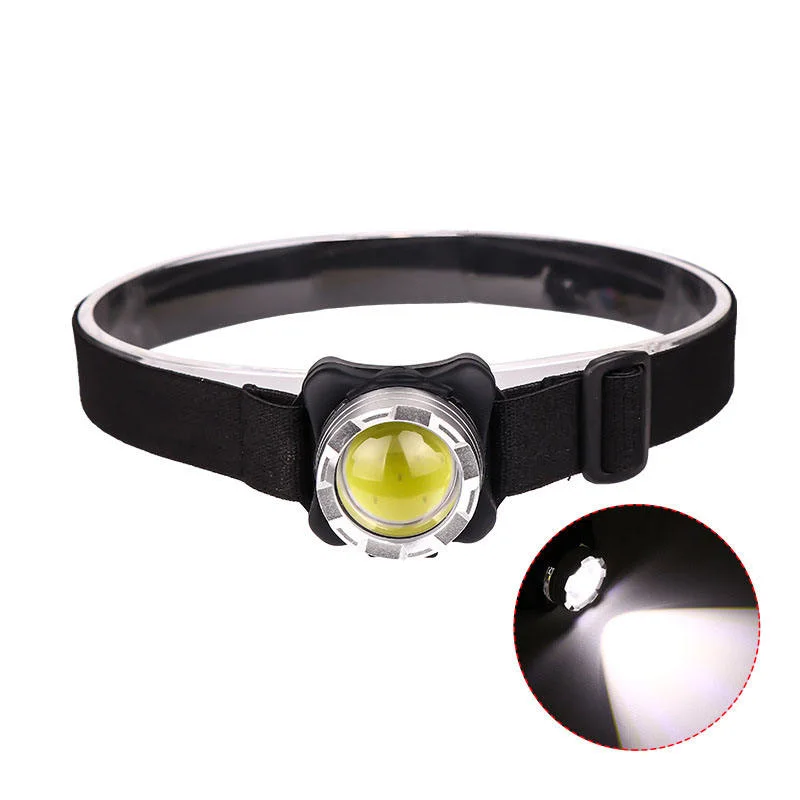 Glodmore2 New Style Running Riding High Power Waterproof Head Band Light, Portable USB Rechargeable Small COB LED Hoofdlamp Headlamp