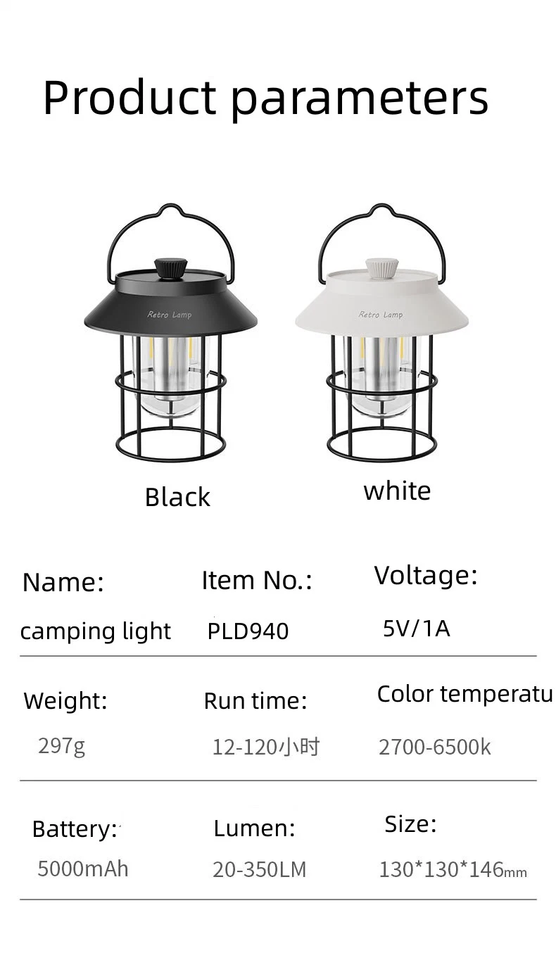 Portable Hanging Camping Tent Light Camping Atmosphere Lights Camp Lights