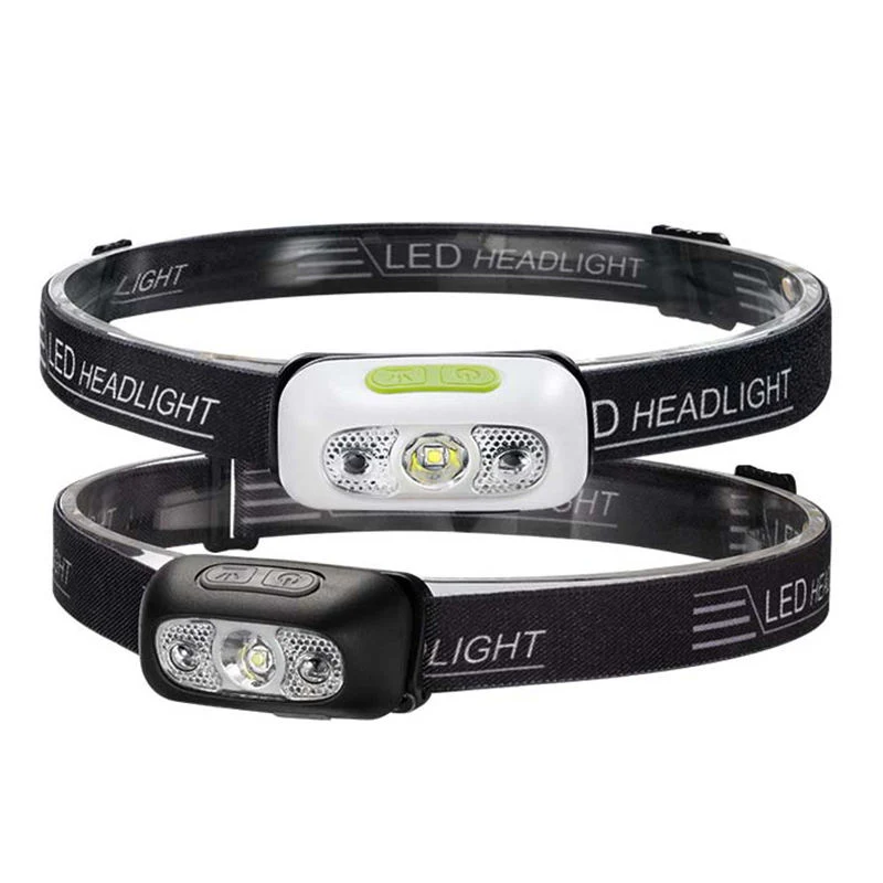 Glodmore2 Customized Logo Adjustable Belt Lithium Polymer USB Rechargeable Battery LED Headlamp Headlight with 4 Modes Light