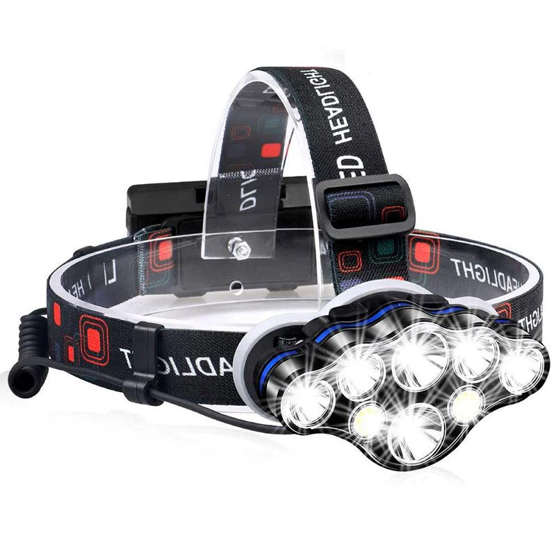 Glodmore2 Wholesale Custom Outdoor 13000 Lumen High Power Head Torch, Long Range USB COB LED Rechargeable Headlamp