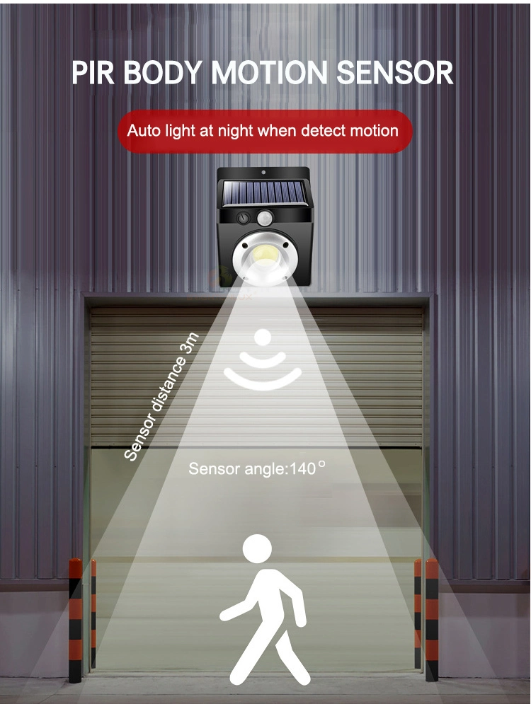 Brightenlux Solar Sensor Wall Light LED Garden Lights Lamp, Outdoor Waterproof Solar Wireless LED Power Lights with Motion Sensor