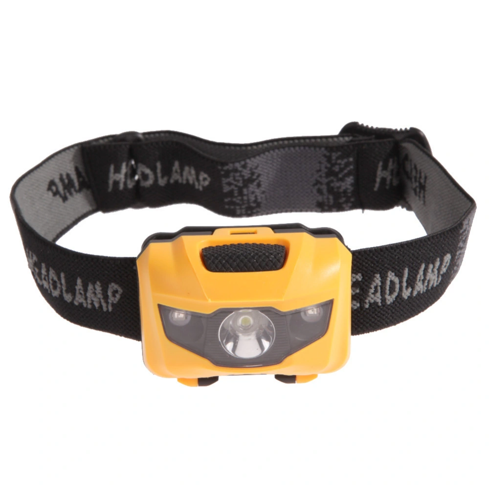 Temu Hot Sell Plastic Adjustable Head Lamp AAA Battery Camping Fishing Running 3W LED Mini Sensor Headlamp
