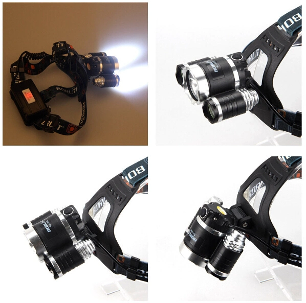3ledt6 Strong Outdoor Headtorch High Light Long Shot Fishing Strong Rechargeable Headlamp