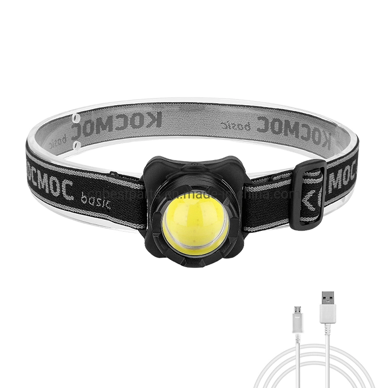 Quality Emergency LED Head Torch Portable Waterproof Mini COB Headlamp with Red Warning Signal Flashing Rechargeable LED Headlamp