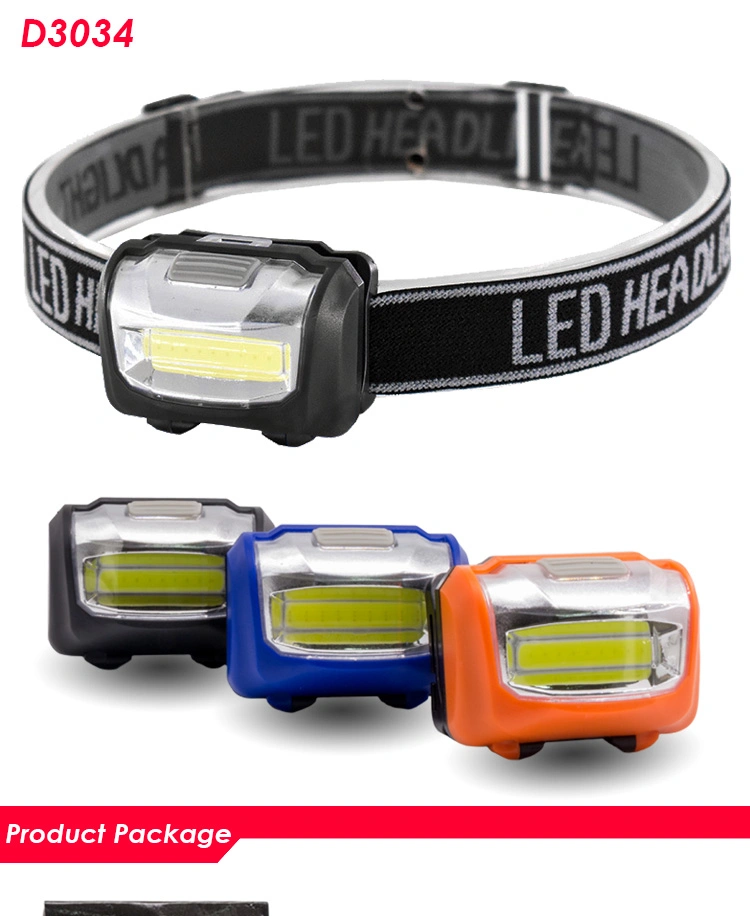 Goldmore Dry Battery Cheap Plastic COB LED Headlamp