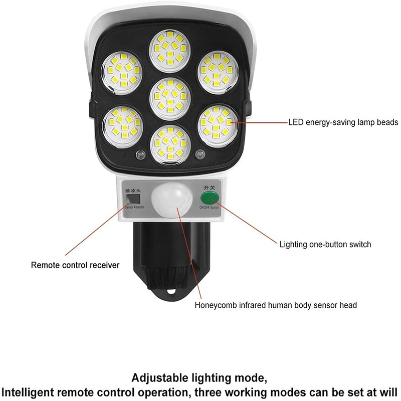 Brightenlux Hot Sale Ipx4 Waterproof Technology-Controlled Lighting Solar Energy Sensor Wall Lamp with 3 Light Modes