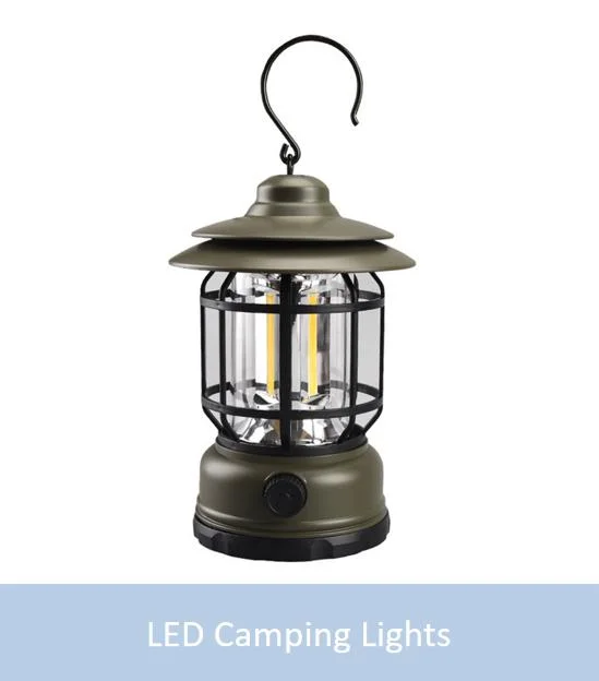 LED Camping Light USB Rechargeable Flashlight Dimmable Spotlight Work Light