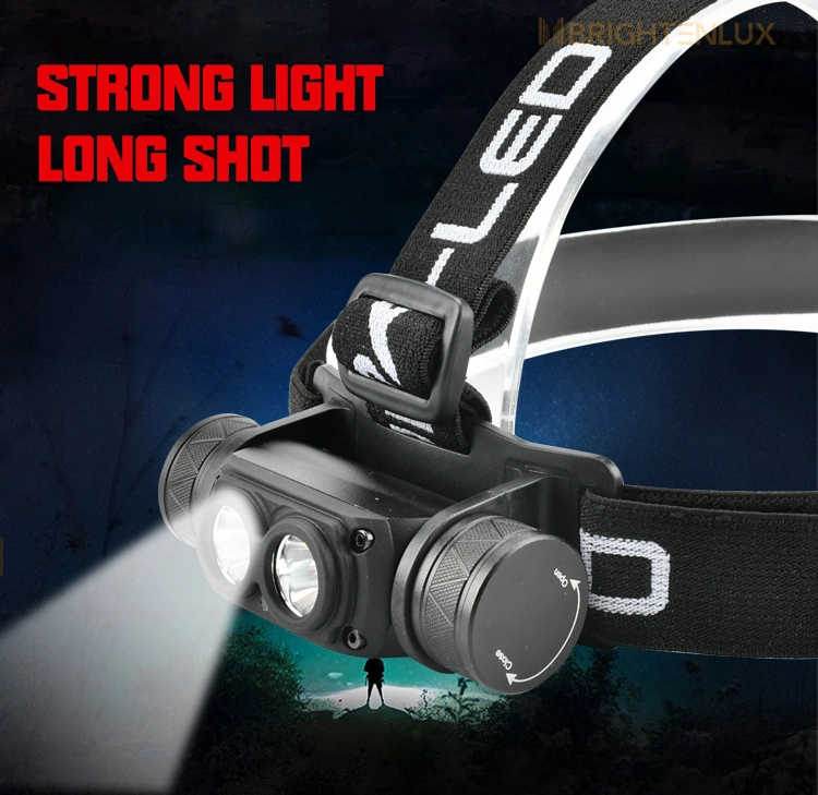 Brightenlux 350 Lumen High Powertactical Waterproof USB18650 Type C Rechargeable LED COB Headlamp for Hiking