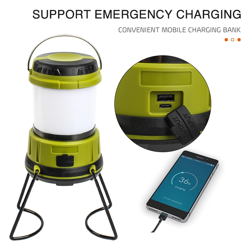1000lm Rechargeable 6000mAh Li-ion Battery Dimmable Emergency Camping Light with Power Bank Function