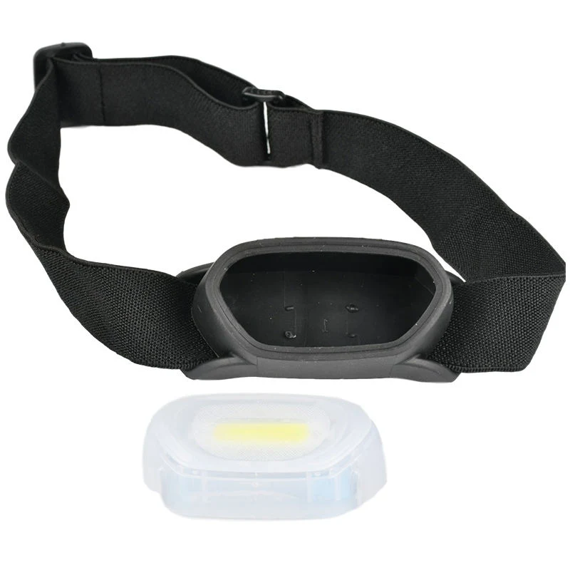 Glodmore2 Customized Logo Lightweight Dismountable 2*AA Dry Battery TPR LED Headlamp Headlight with 3 Modes