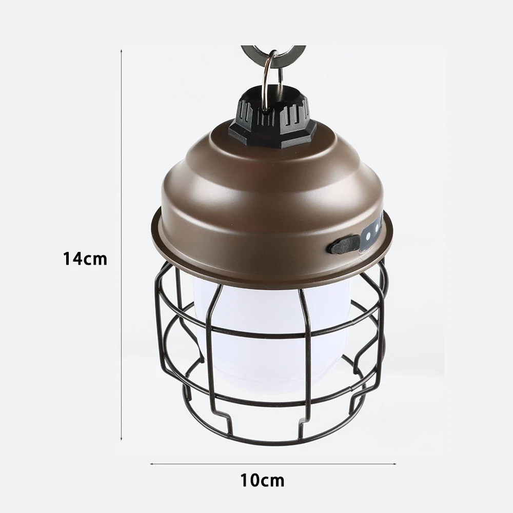 3600mAh Battery Metal Vintage Style USB Charging Tent Light