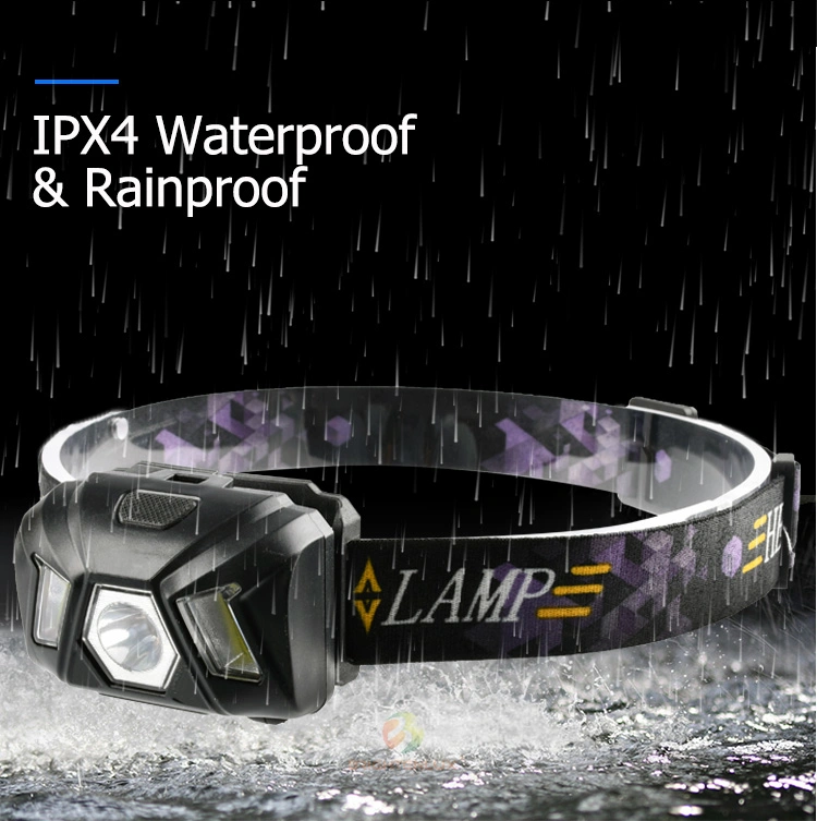 Brightenlux High Power Adjustable Ipx4 Waterproof Sensor Function LED Headlamp Headlight with 6 Light Modes
