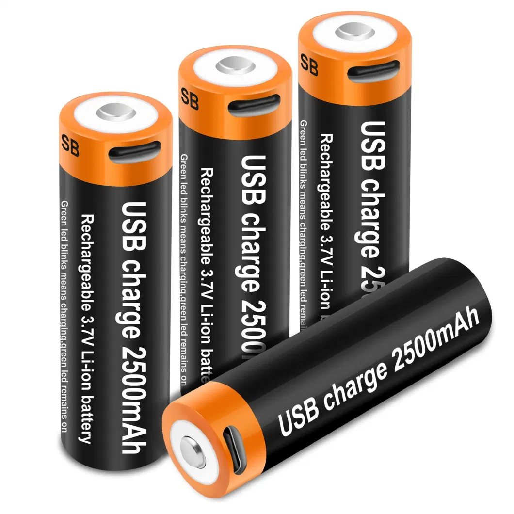 1.5V USB AA AAA Rechargeable Battery Lithium Rechargeable Batteries with Type C Port