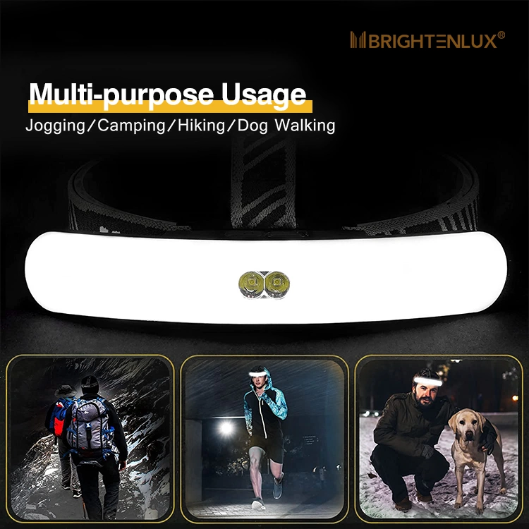 Brightenlux Wholesale High Lumen Rechargeable Headlamp, Multi-Functional Headlamp with Red Light for Night Running