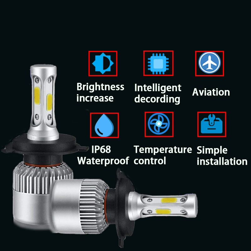 Special Waterproof Design H1 H4 H7 S2 Car Bulb LED Auto Headlamp