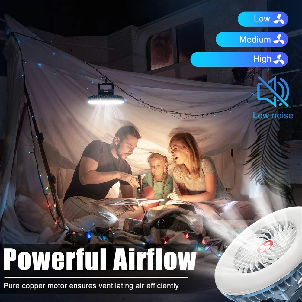Outdoor USB Charging Fan Camping Light Energy-Saving Hand Lamp Indoor Tent Lights with Fan