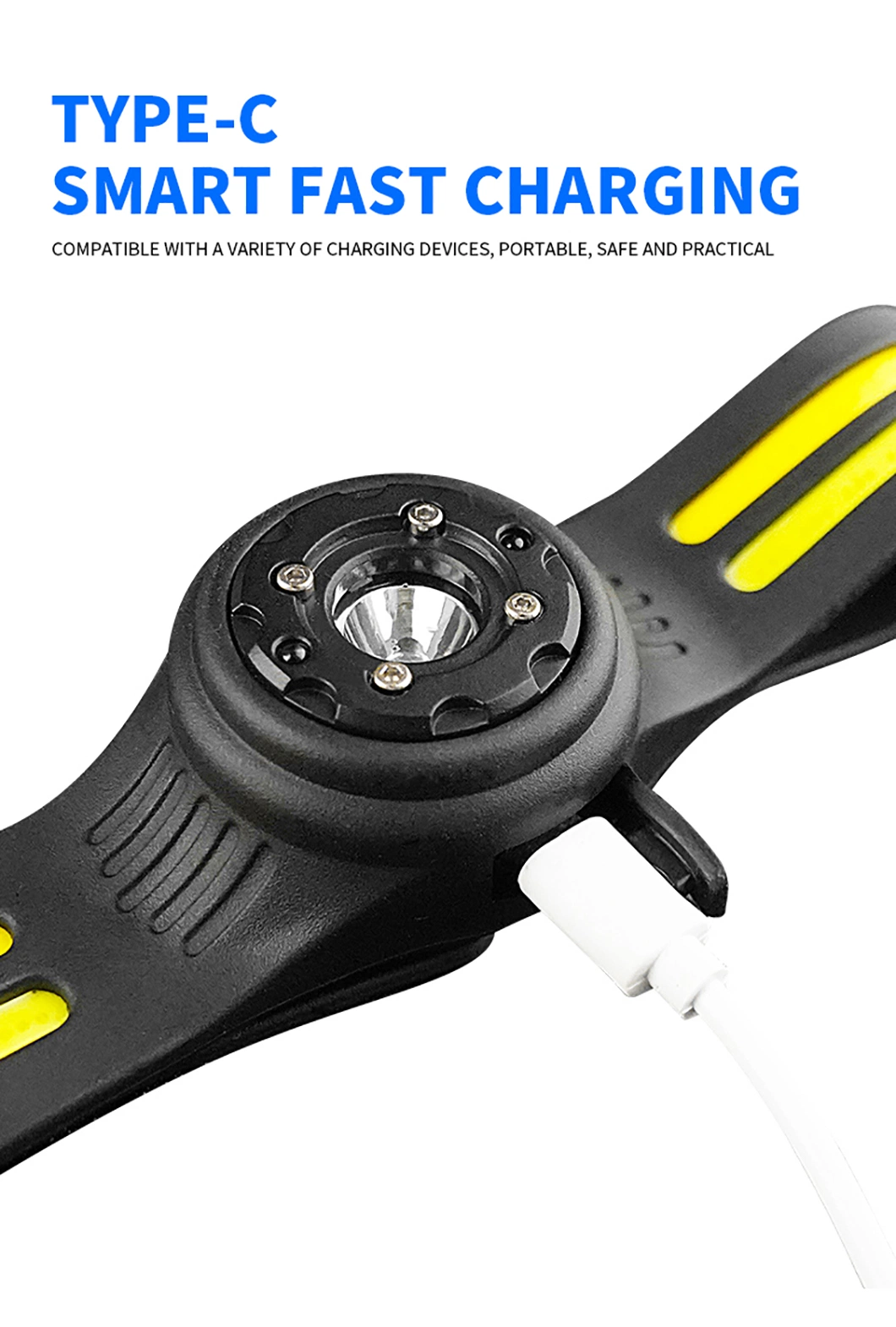 USB Type-C Rechargeable Camping Outdoor COB LED Mini Hat Flashlight LED Motion Sensor Headlamp