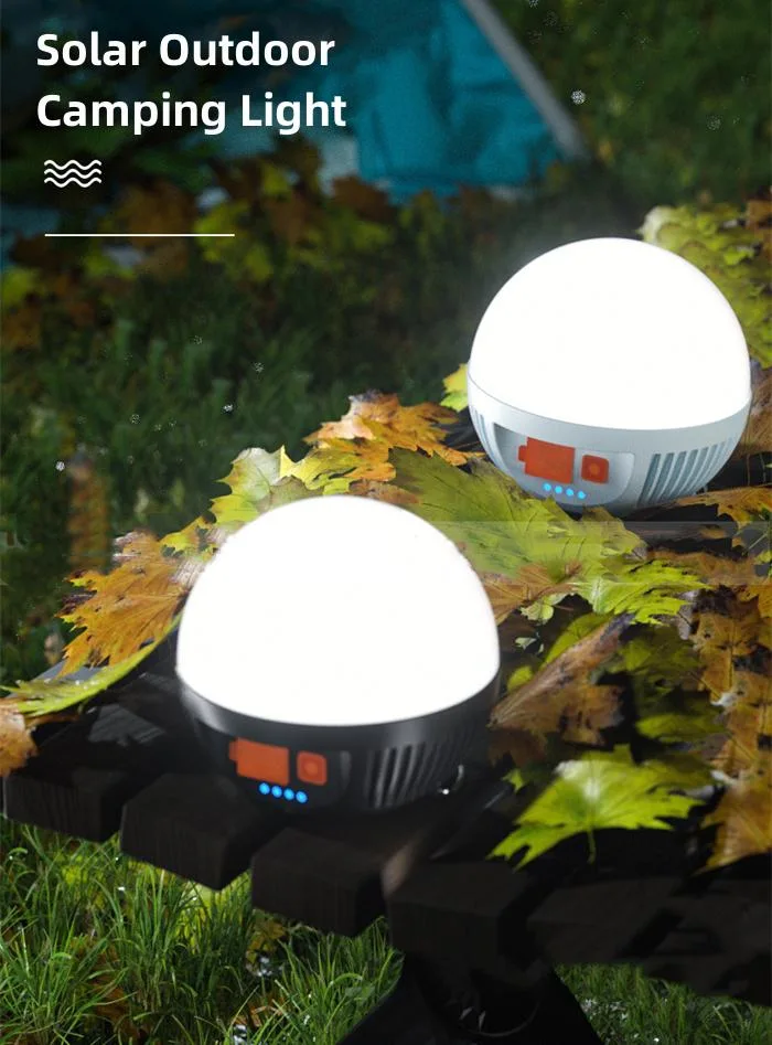 New Solar LED Outdoor Light Camping Portable Tent Light USB Charging Mushroom Camping Lights