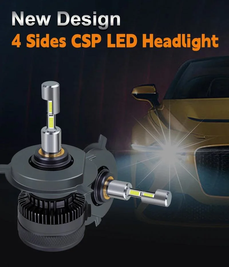 Hot Selling Car LED Headlamp 120W 15000lm 360 Degree Csp 12V X4 H7 H11 Hb3 Hb4 9005 9006 Auto LED Headlight