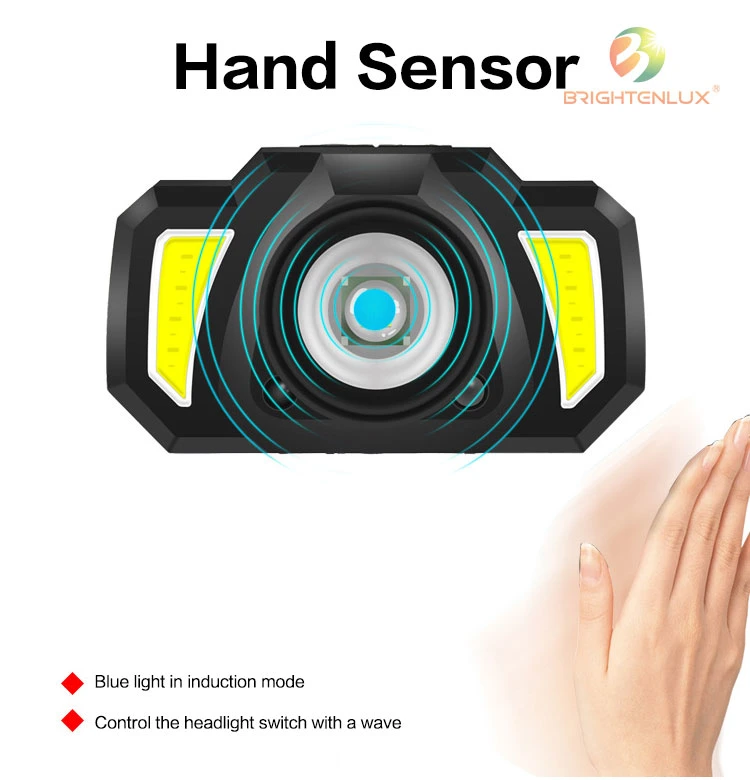 Brightenlux Portable Emergency Rechargeable Smart Induction Sensor LED Headlamp
