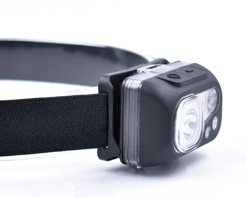 High Quality Camping Fishing Head Torch Lamp with Adjustable Headband 5W LED Head Lamp with Waterproof Ipx7 Mini Sensor Flashing COB LED Headlamp