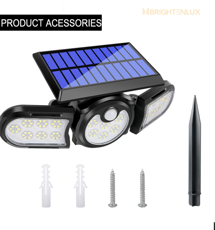 Brightenlux Factory Supply Cheap High Power Solar Energy IP65 Waterproof LED Motion Sensor Solar Garden Light with 3 Modes