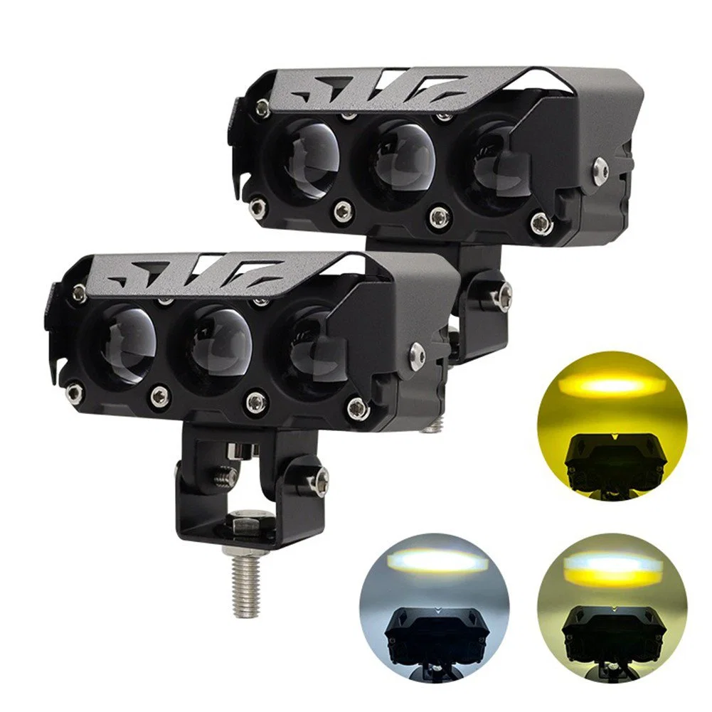 New 3 Projector Lens Car Spare LED Headlight Accessories Three-Eyes Spotlight Headlight Easy Installation
