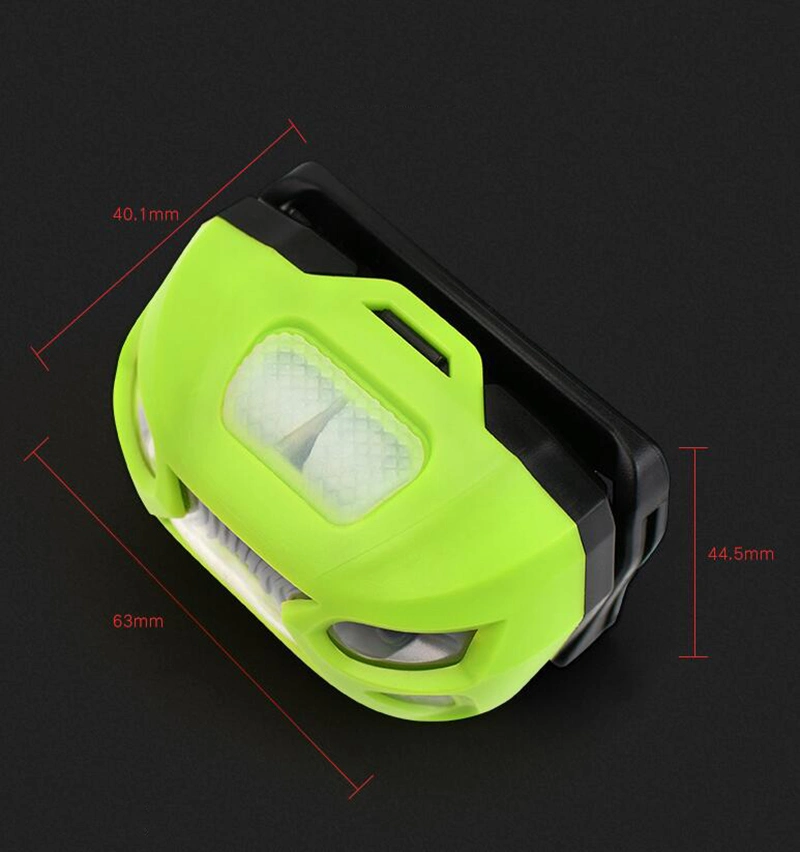 Wholesale Camping Head Torch Lamp Rechargeable XPE Torch Light with Red Light &amp; Hand Shake Sensor Switch Emergency Headlight with 6 Flash Modes LED Headlamp
