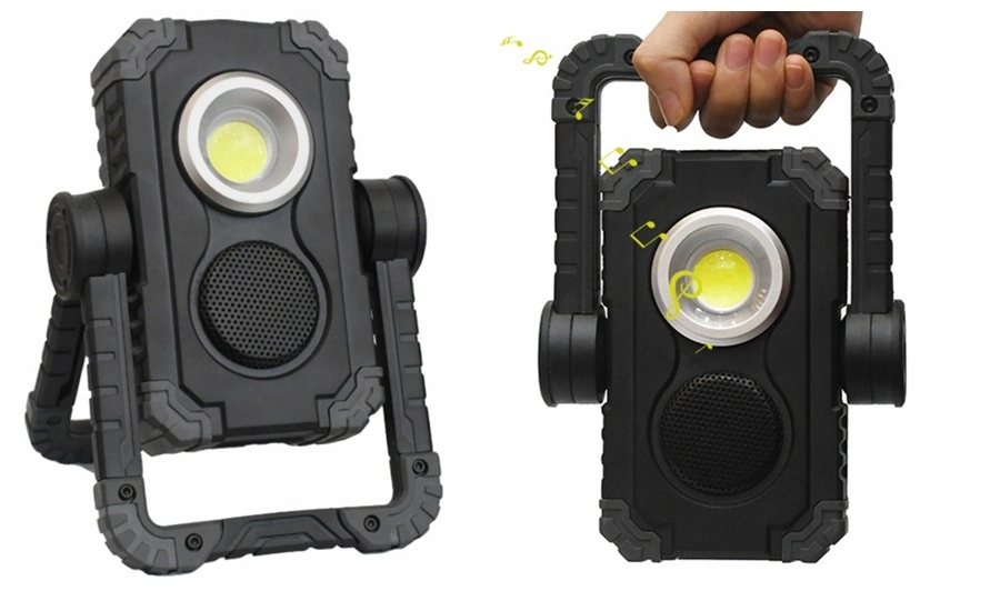 Wholesale Bluetooth Speaker Inspection Work Light 10W Rechargeable Multi-Use Portable Work Lamp COB Spotlight for Emergency Camping