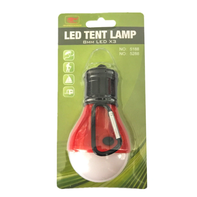 Outdoor Tent Light Waterproof 3LED Portable Hook Lighting Mini Emergency Camping Light