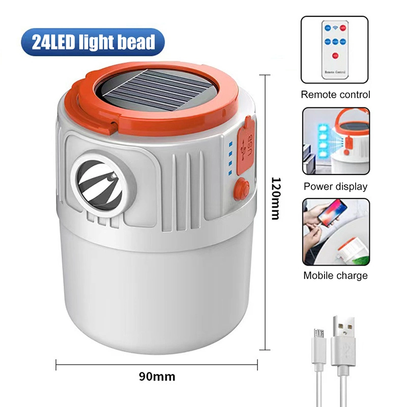 High Power Rechargeable Bulb 30W 60W IP65 LED Emergency Portable Camping Lamps Power Bank and LED Lights