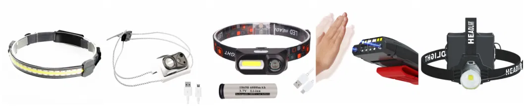 Portable Rechargeable Waterproof ABS Plastic Headlamp for Adults Outdoor Fishing, Cycling, Hunting