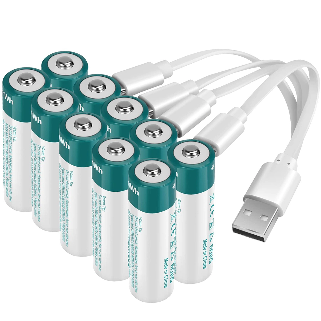 USB AA Rechargeable Battery 1.5V Lithium AAA Batteries for Home Appliances