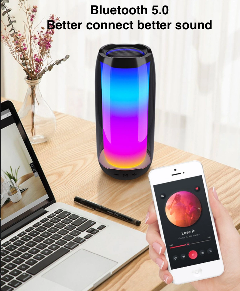 Camping Wireless Bluetooth Outdoor Speaker with Colourful LED Light Bluetooth T25-Ultimate A2