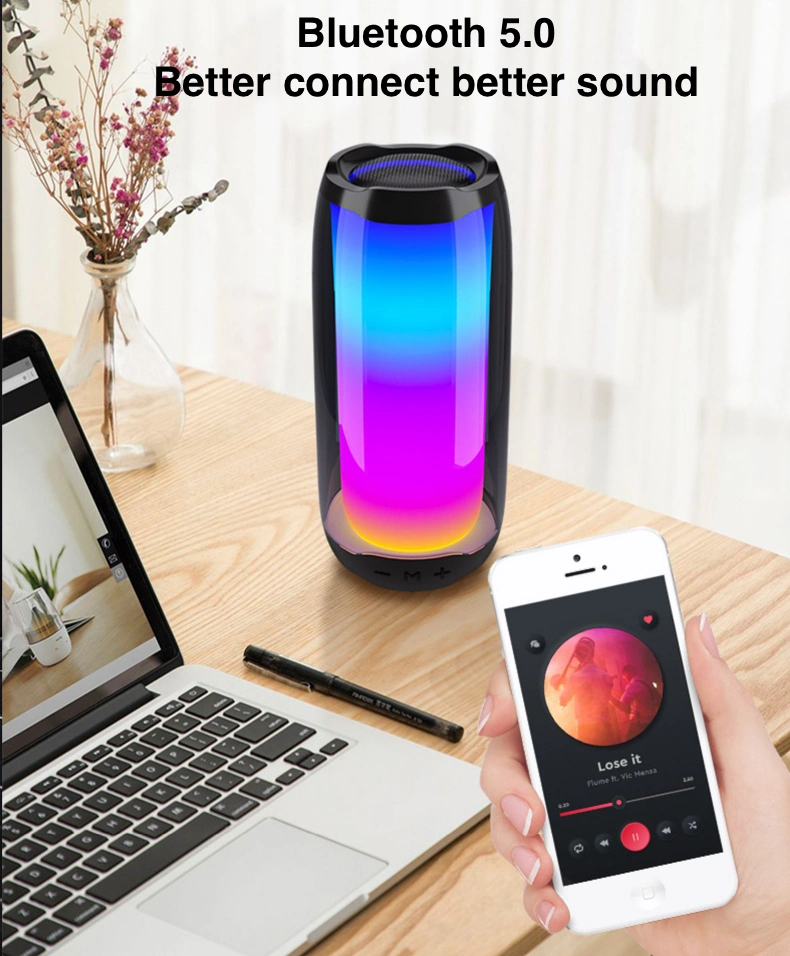 Camping Outdoor Wireless Bluetooth Speaker with Colourful LED Light T24-Mini A3