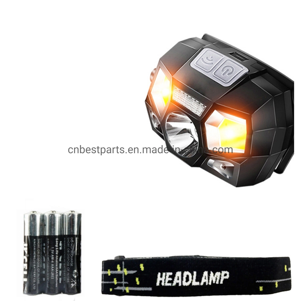 High Quality Camping LED Head Torch Lamp 5 Modes Car Inspection Flashing Work Headlight USB Rechargeable Powerful Sensor Headlamp