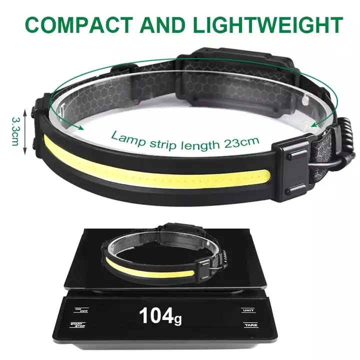 COB Super Bright 12 LED High Power Headlamp Outdoor Camping Head Torch USB Rechargeable Head Light Powerful Flashlight Torch Headlamp