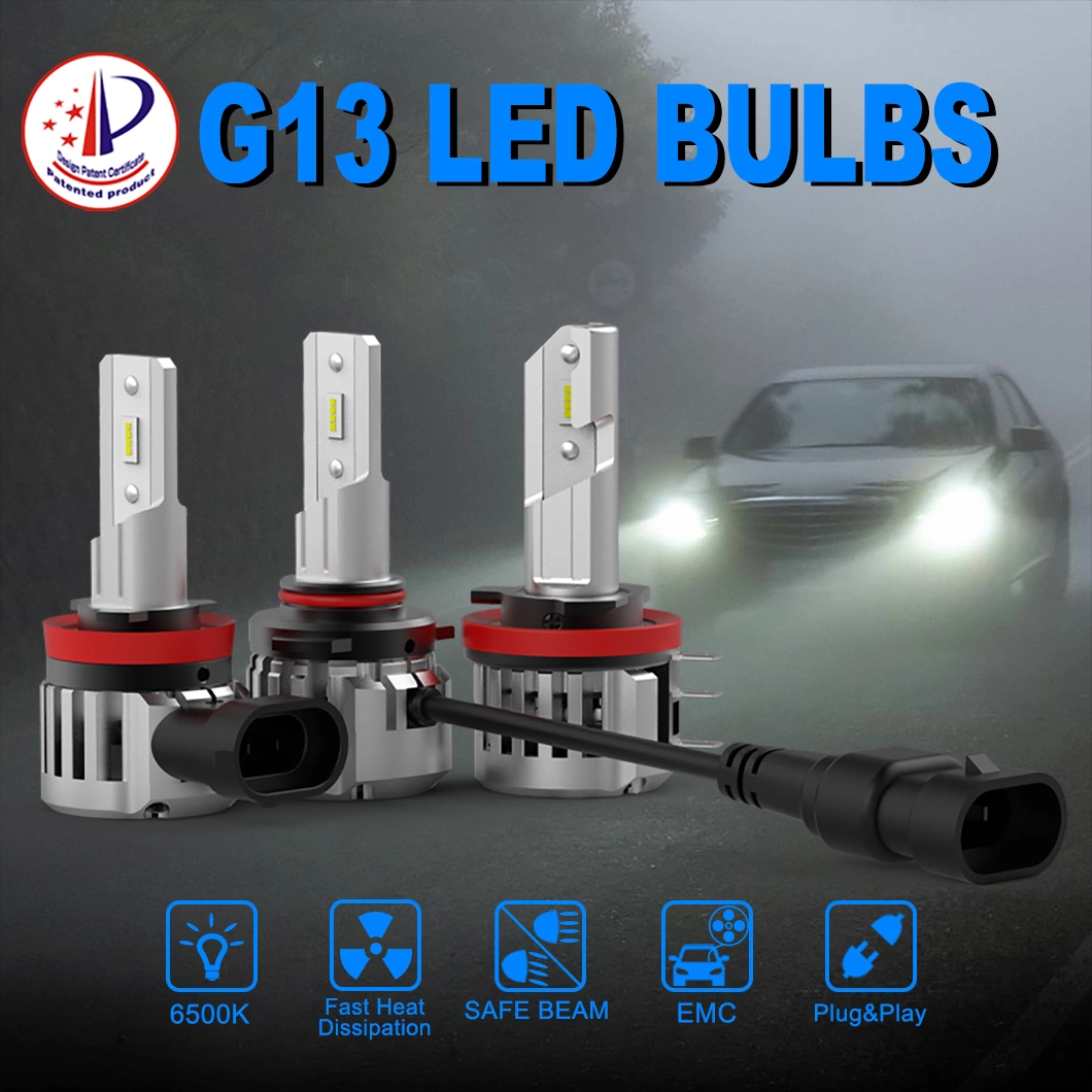 G-View Brand G13 IP68 Waterproof 6500K Color LED Headlight Auto Lighting System LED Headlamp