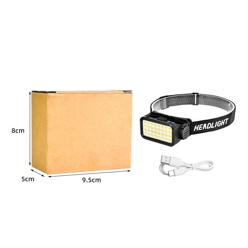 SMD COB Wave Sensing USB Rechargeable Fishing Running High Bright LED Flashlight Headlight