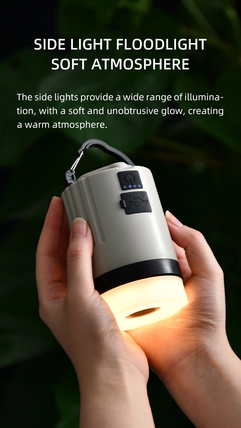 Multifunctional Outdoor Camping Atmosphere Light Integrated Design Waterproof Flashlight Camping Light
