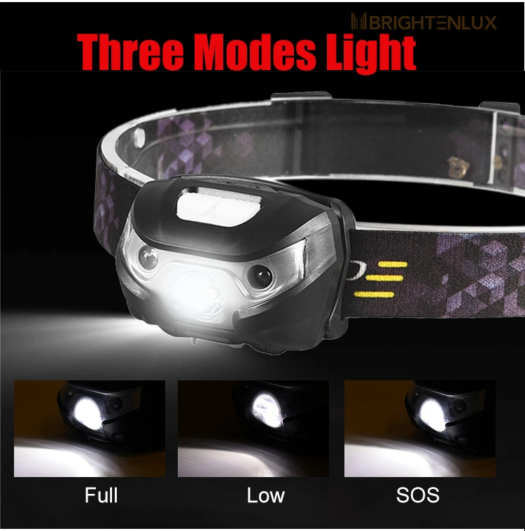 Brightenlux Hot Sale High Bright Adjustable Belt USB Rechargeable Portable LED Headlamp Flashlight for Running
