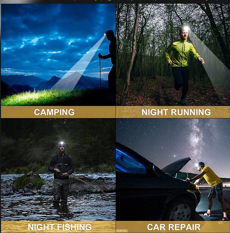 Brightenlux Logo Printing Zoomable 1000 Lumen Super Power Ipx6 Waterproof Outdoor LED Xhp70 Headlamp with Power Bank