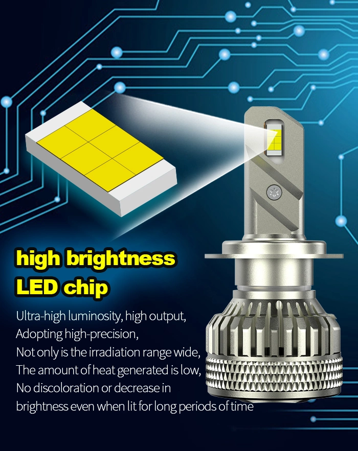 D100 High Power Csp Chip Headlamp 35W 3570 150W LED