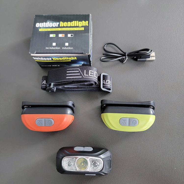 XPE LED 500mAh Lithium Battery USB Headlight LED Headlamp USB Rechargeable for Camping Running