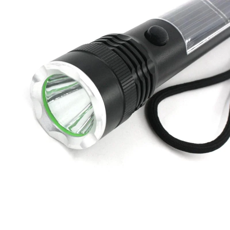 Goldmore 200lm Aluminum Solar Torch Rechargeable Flashlight with 26 LED Beam for Outdoor Use