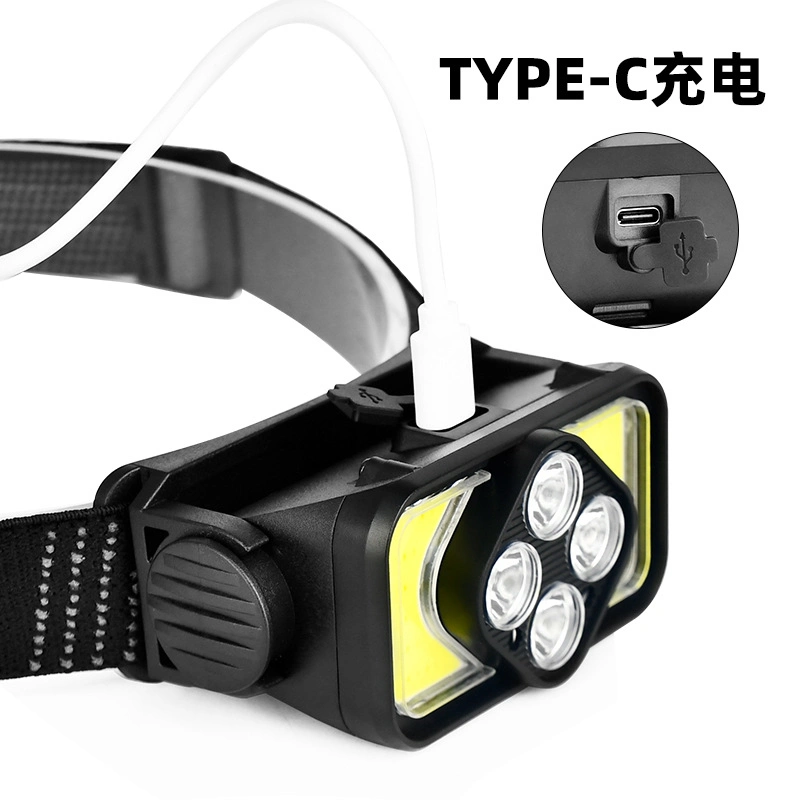 SMD COB Wave Sensing USB Rechargeable Fishing Running High Bright LED Flashlight Headlight