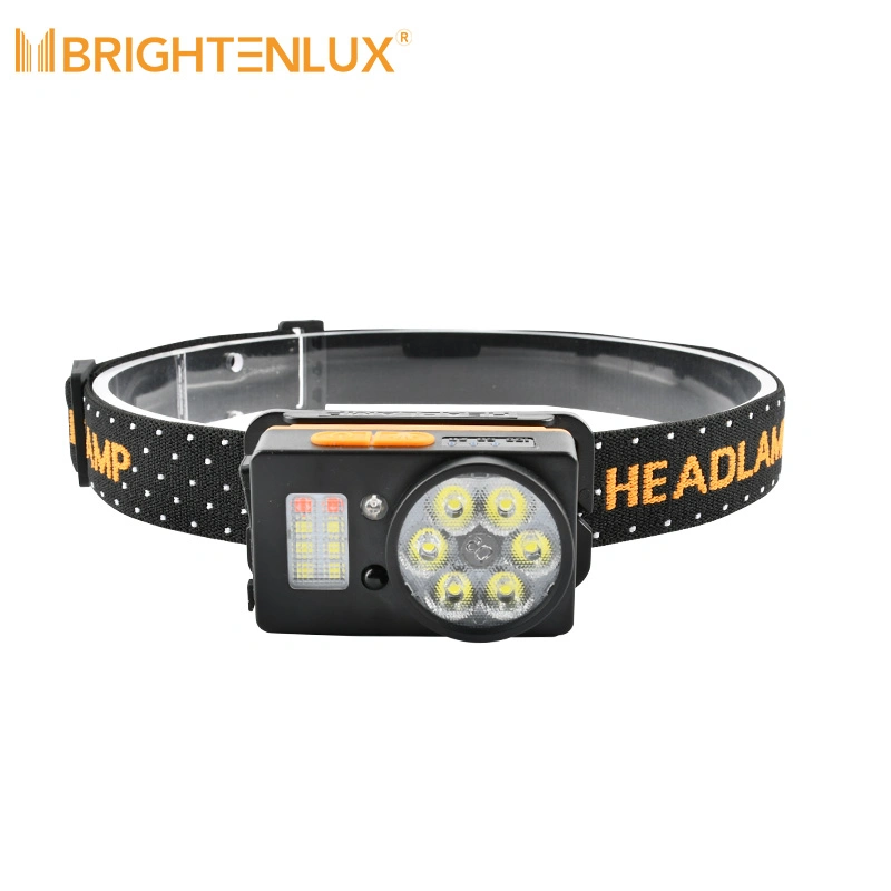 Brightenlux New High Power Sensor Mini Head Torch Light Single LED Headlamp for Mining with Red and White