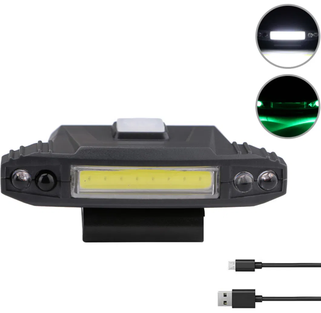 Wholesale Cap 3W Mini COB Head Lamp Super Bright Rechargeable LED Headlamp Quality Waterproof Camping Headlamp with Sensor Switch